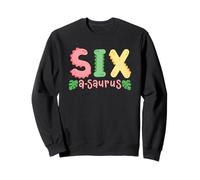 Familia de 6 años de edad Six Saurus Kids Dinosaur 6th Birthday Sudadera