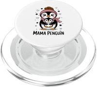 Familia de Animales Mama Penguin, Linda Madre bebé PopSockets PopGrip para MagSafe