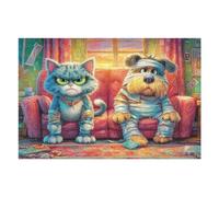 Familia de Ardillas terrestres Puzzle 1000 Piezas Educativo Construir 3D Rompecabezas para Familia Maquetas Educativas Desafío Intelectual Decoración Hogar 1000 PCS