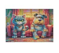 Familia de Ardillas terrestres Puzzle 300 Piezas Estera Portátil 3D Rompecabezas Familiar para Hombres Y Mujeres Aliviar Estrés Decoración Hogar 300 PCS