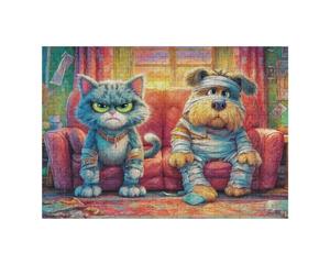 Familia de Ardillas terrestres Puzzle 300 Piezas Estera Portátil 3D Rompecabezas Familiar para Hombres Y Mujeres Aliviar Estrés Decoración Hogar 300 PCS