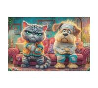 Familia de Ardillas terrestres Puzzles 1000 Piezas Actividad Familiar Tiempo Feliz Rompecabezas 3D para Familia Juguete Educativo Aliviar Estrés Decoración Hogar 1000 PCS