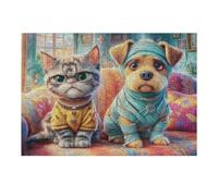 Familia de Ardillas terrestres Puzzles 300 Piezas Decoración Hogar 3D Rompecabezas Familiar para Adultos Obra De Arte Colorido DIY Creativo 300 PCS