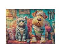 Familia de Ardillas terrestres Puzzles 300 Piezas Entretenimiento Familiar Tiempo Feliz Rompecabezas 3D para Familia Juguete Educativo Aliviar Estrés Decoración Hogar 300 PCS