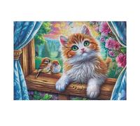 Familia de Ardillas terrestres Puzzles 300 Piezas Obra De Arte Decorativa Premium Tiempo Feliz Rompecabezas Familiar para Adultos DIY Creativo Aliviar Estrés Portátil 300 PCS