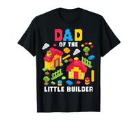 Familia de bloques de construcción a juego Dad of The Little Builder Camiseta