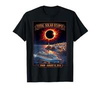 Familia de cruceros a Juego de cruceros de España Total Solar Eclipse 2026 Camiseta