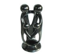 Familia de cuatro Escultura 20 cm - negro