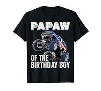 Familia de cumpleaños de Papaw of the Birthday Boy Monster Truck Camiseta