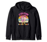 Familia de cumpleaños para niñas de Primo del tiburón Sudadera con Capucha