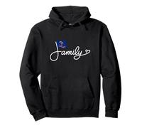 Familia de Dakota del Norte - Bandera de Dakota del Norte Heritage Word Art Sudadera con Capucha