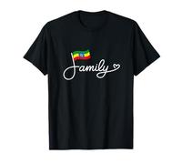 Familia de Etiopía - Arte de Palabra Patrimonio de la Bandera de Etiopía Camiseta