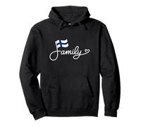 Familia de Finlandia - Bandera finlandesa Heritage Word Art Sudadera con Capucha