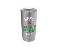 Familia de fuentes Best Duck Hunting Brother Ever Cool Duck Vaso térmico de acero inoxidable de doble pared