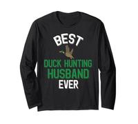 Familia de Fuentes Best Duck Hunting Husband Ever Cool Duck Manga Larga