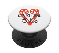 Familia de Fuentes Candy Cane Cutie Christmas Matching PopSockets PopGrip Adhesivo