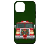 Familia de Fuentes Christmas Fire Truck Wreath Firefighter Carcasa para iPhone 12 Mini