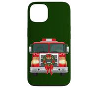 Familia de Fuentes Christmas Fire Truck Wreath Firefighter Carcasa para iPhone 13