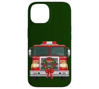Familia de Fuentes Christmas Fire Truck Wreath Firefighter Carcasa para iPhone 14