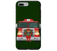 Familia de Fuentes Christmas Fire Truck Wreath Firefighter Carcasa para iPhone 7 Plus/8 Plus