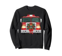 Familia de Fuentes Christmas Fire Truck Wreath Firefighter Sudadera