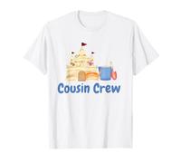 Familia de fuentes Cousin Crew Sandcastle Crab Nautical Coastal Beach Camiseta