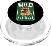 Familia de Fuentes Key West Florida Rooster Chicken Mile Zero Marker PopSockets PopGrip para MagSafe
