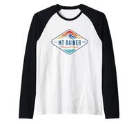Familia de fuentes Mount Rainer National Park Washington Camiseta Manga Raglan
