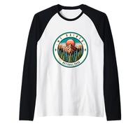 Familia de Fuentes Mount Rainer National Park Washington Camiseta Manga Raglan
