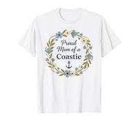 Familia de Fuentes Proud Mom of a Coastie Anchor Floral Wreath Camiseta
