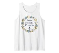 Familia de Fuentes Proud Mom of a Coastie Anchor Floral Wreath Camiseta sin Mangas
