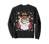 Familia de Fuentes Santa Cowboy Western Howdy Christmas Holiday Matching Sudadera