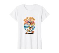 Familia de Fuentes Silly Goose On A Cruise Matching Group Camiseta gráfica económica, Mujer, Blanco, XS