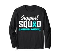Familia de fuentes Support Squad Esclerodermia Mes de Concientización Teal Ribbon Manga Larga