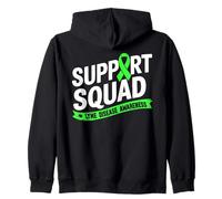 Familia de fuentes Support Squad Green Ribbon Lyme Disease Awareness Sudadera con Capucha