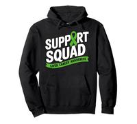 Familia de fuentes Support Squad Liver Cancer Awareness Green Ribbon Sudadera con Capucha
