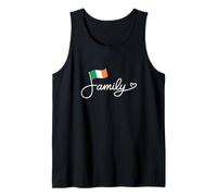 Familia de Irlanda - Bandera Irlandesa Heritage Word Art Camiseta sin Mangas