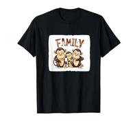 Familia de monos alegres para un día alegre Camiseta