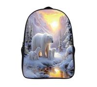 familia de osos polares mochila 3d impresos 2 compartimento con bolsillos grandes animal de invierno viaje mochila moderna y duradera mochilas ligeras-16,para mujeres y hombres para fiestas escolares