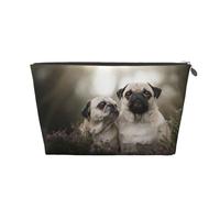 Familia De Perros Pug Bokeh Madre Y Cachorros Perros Mascotas, Bolsa de artículos de tocador Bolsa de Maquillaje Bolsa de cosméticos Bolsa de artículos de tocador de Viaje portátil
