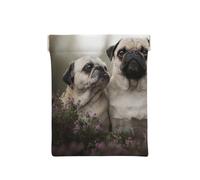 Familia De Perros Pug Bokeh Madre Y Cachorros Perros Mascotas, Squeeze Top Wallet Bolsa de Almacenamiento para Mujer Monedero pequeño Bolsa de Cambio