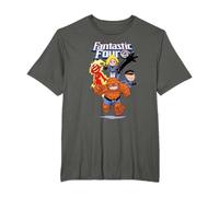 Familia de superhéroes Marvel Kawaii Fantastic Four Camiseta
