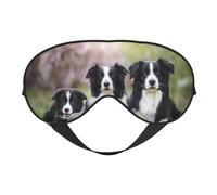Familia del border collie, Cubreojos completos Antifaz bloqueador de luz Antifaz para dormir Antifaz suave con los ojos vendados Noche
