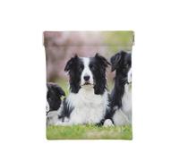 Familia del Border Collie, Squeeze Top Wallet Bolsa de Almacenamiento para Mujer Monedero pequeño Bolsa de Cambio