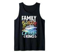 Familia del Cumpleaños Cruise King Celebración De Vacaciones Camiseta sin Mangas