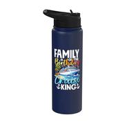 Familia Del Cumpleaños Cruise King Celebración De Vacaciones Stainless Steel Insulated Water Bottle