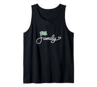 Familia Delaware - Bandera de Delawarean Heritage Word Art Camiseta sin Mangas