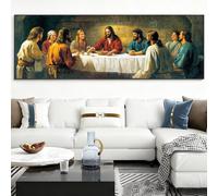 Familia Diamond Painting La Última Cena Diamond Painting Adultos Grande XXL, 5D Cuadro Diamantes Manualidades Adultos, DIY Pintura Diamante Punto de Cruz para Decoración Pared Hogar, 50x150cm,Model430