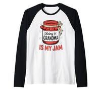 Familia Divertida de Abuelos Ser Abuela es mi Problema Camiseta Manga Raglan