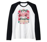 Familia Española Corazón Floral Cita Gráfico Eres Corazón Rosa Camiseta Manga Raglan